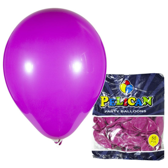 Шарики Pelican 10' (26 см), пастель малиновый темный, 50шт/уп Розовый Pelican (811815/1050-815)