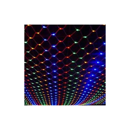 Гирлянда сетка  LED 120 (провод прозрачный 8 режимов) 1,5 х 2м Разноцветный Unison (2-37)