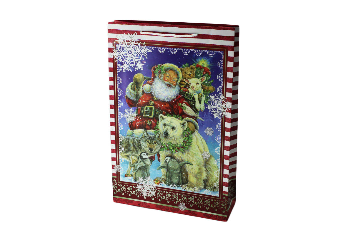 Подарочный пакет  PVCP172608-5 (крафт - новогодний) (PVCP172608-5)