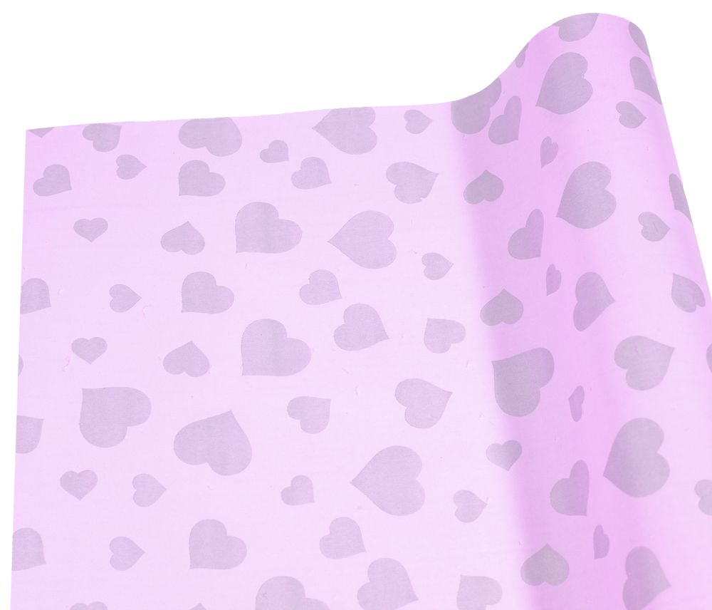 Бумага упаковочная крафт-двосторонний 0,66 х 7м Розовый Unison (Пт 489.3)