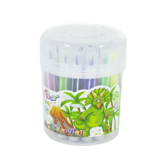 Фломастеры с мягкой кистью 24 цвета Разноцветный (6877-24)