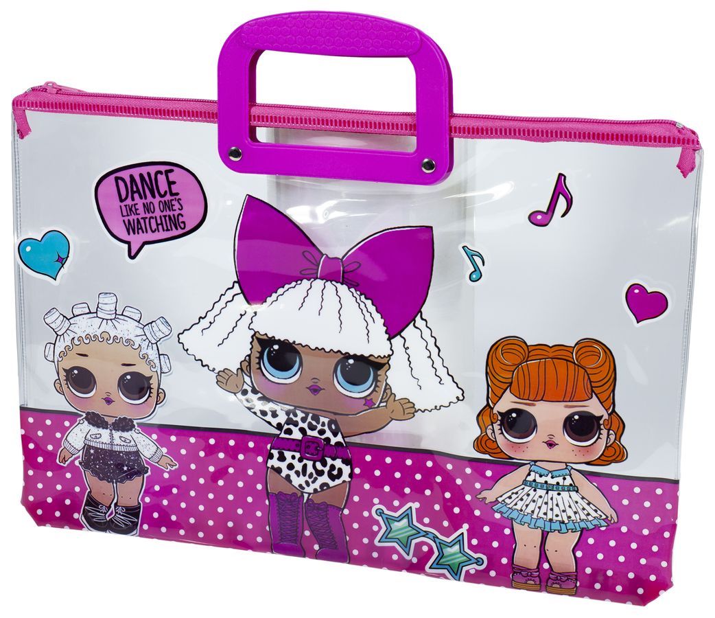 Папка портфель прозрачная "Кукла" 28х39см, 30 мик, 33-L Unison (33-L)