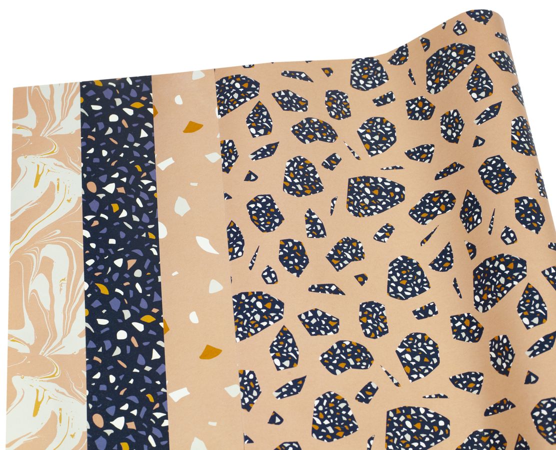 Бумага для упаковки подарков(абстракция коралл- 4 вида, 20листов) Разноцветный Marta (PCZ5070-20-14)