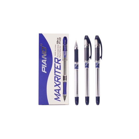 Ручка масляная "Piano" "Maxriter" 0,6мм синяя грип (10шт/уп) Unison (PT-335 синяя)