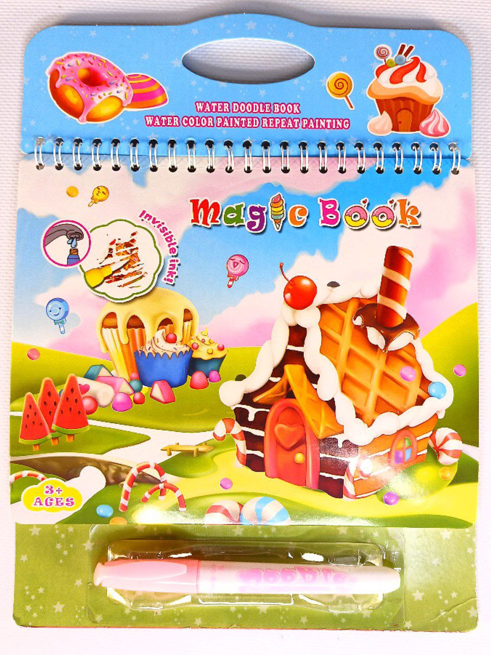 Альбом  раскраска водой "Принцесса, звери, птицы, домик" + маркер, 20,5 х 21,5см Unison (212- MX)