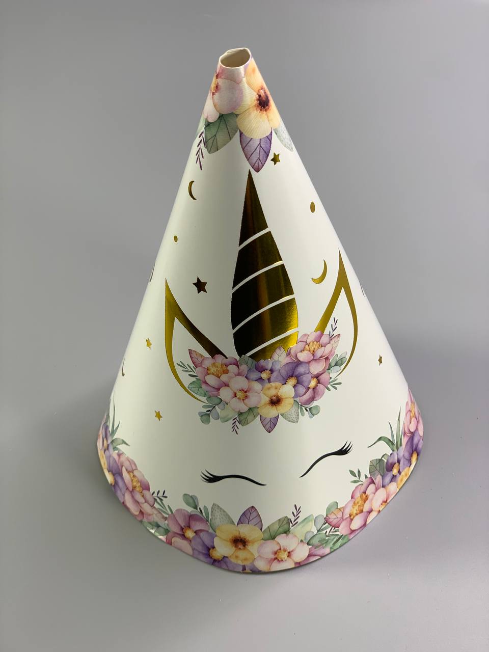 Колпак "Единорог" позолота, 10шт/уп Белый Unison (7500-95)