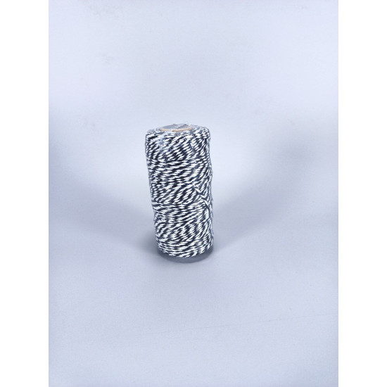 Бечевка 2мм х 100м 80г бело-черная Unison (D02901 -black white)
