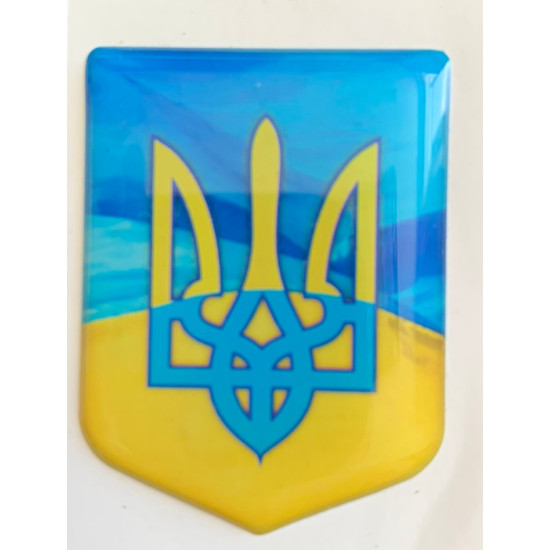 Наклейка объемная 3D 40 х 30мм Желто-синий Unison (SSU-1004)