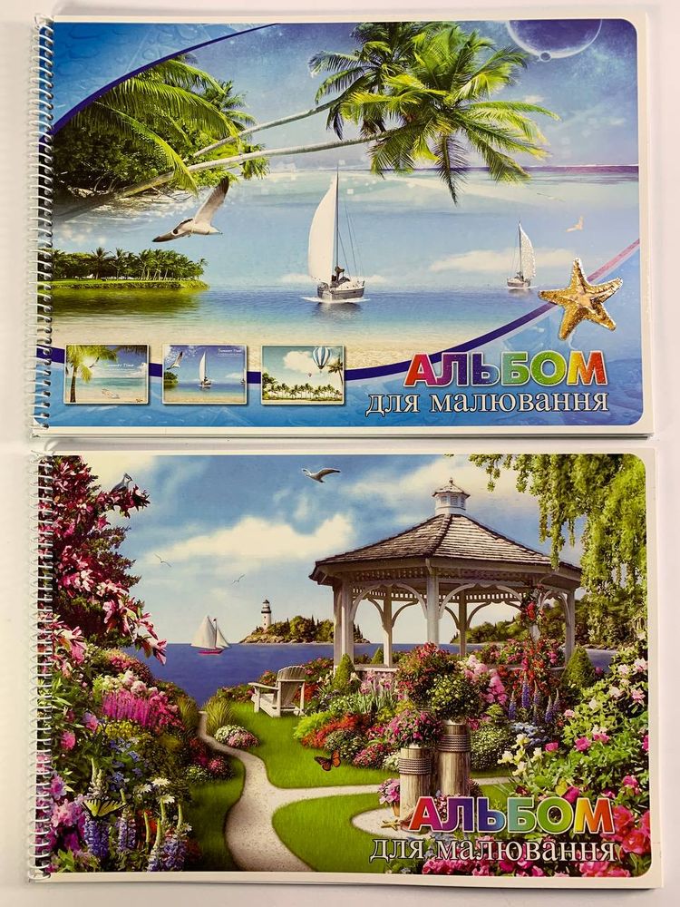 Альбом 30 л глиттер А4 спираль офсетная бумага 100 г/м² Unison (Ал 003)