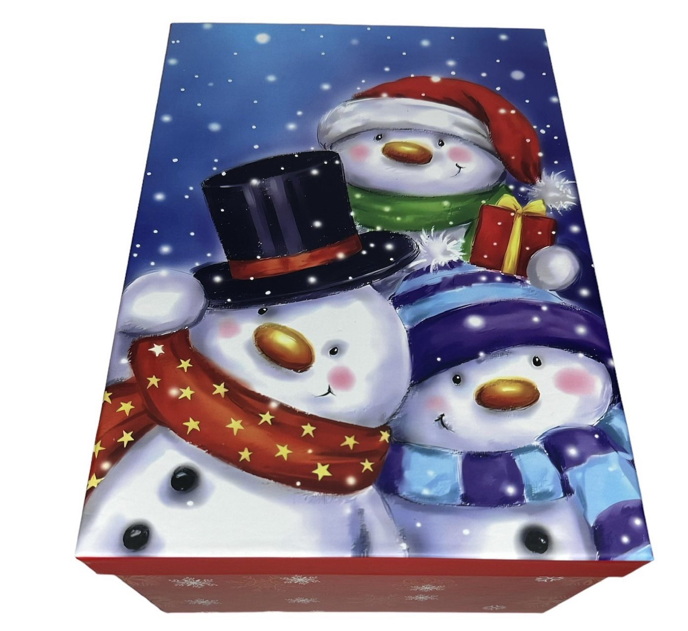 Подарочная новогодняя коробка прямокутная - " Новогодние снеговики", в наборе - 10шт., 93247 Разноцветный Unison (93247)