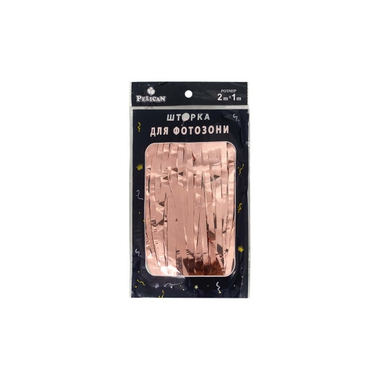 Фотозона  2м х 1м, "Глянцевая фольга"  розовое золото Розовый Pelican (872103)