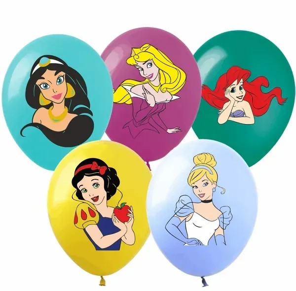 Шарики  12" (30см) "Принцесы"  10шт Разноцветный Pelican (828522)