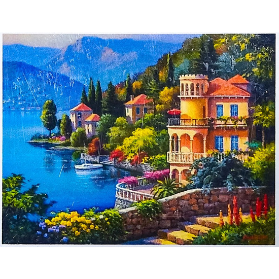 Алмазная мозаика 30 х 40см "Город у моря" рулон в PVC (без подрамника) Разноцветный Unison (60130_O GLD)