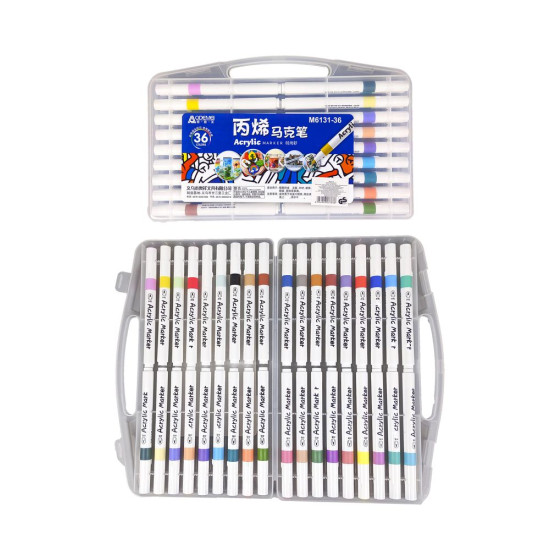 Набор акриловых скетч маркеров Aodemei 36шт Разноцветный Без бренда (6131-36M)