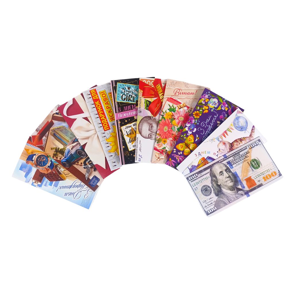 Конверт для денег mix 16,3 х 8,8 см Разноцветный Unison (КМД-mix)