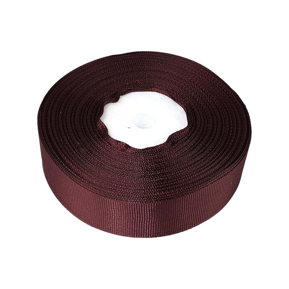 Репсовая лента 2,5см, 23 метра коричневый Коричневый Marill (D00225-209)