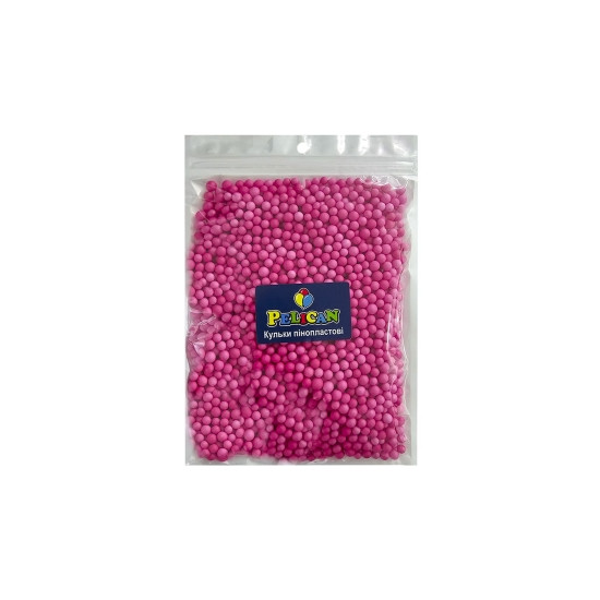 Пенопластовые шарики диаметр 4-6мм малиновые, 250мл Розовый Pelican (886102)