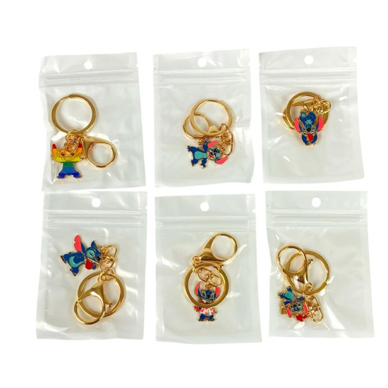 Брелок металлический "Стiч" 7см, 6 видов (678-8)