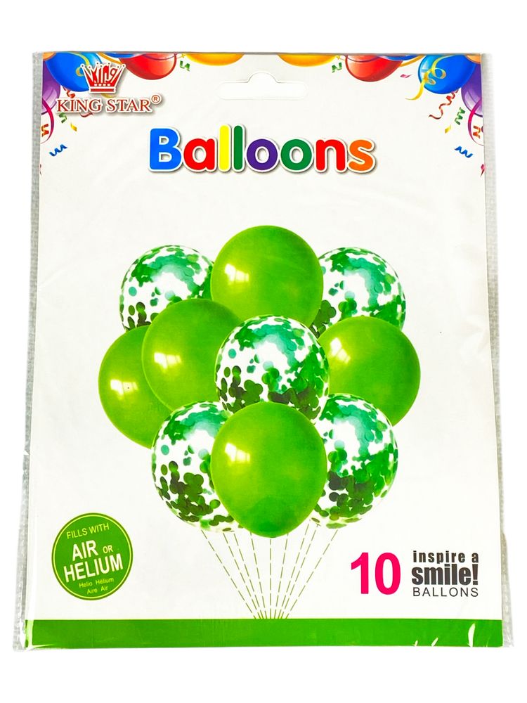 Набор из 10 шаров, микс цветов (QQTZ-14-green)