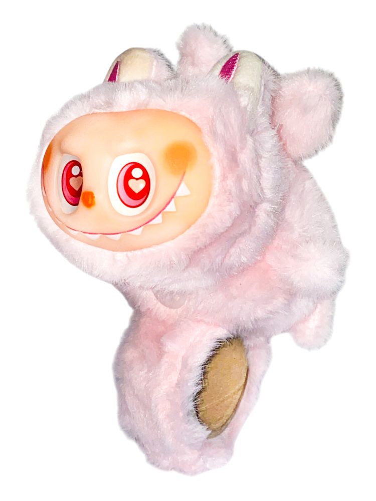 Мягкая игрушка-браслет Labubu розовая (213140)