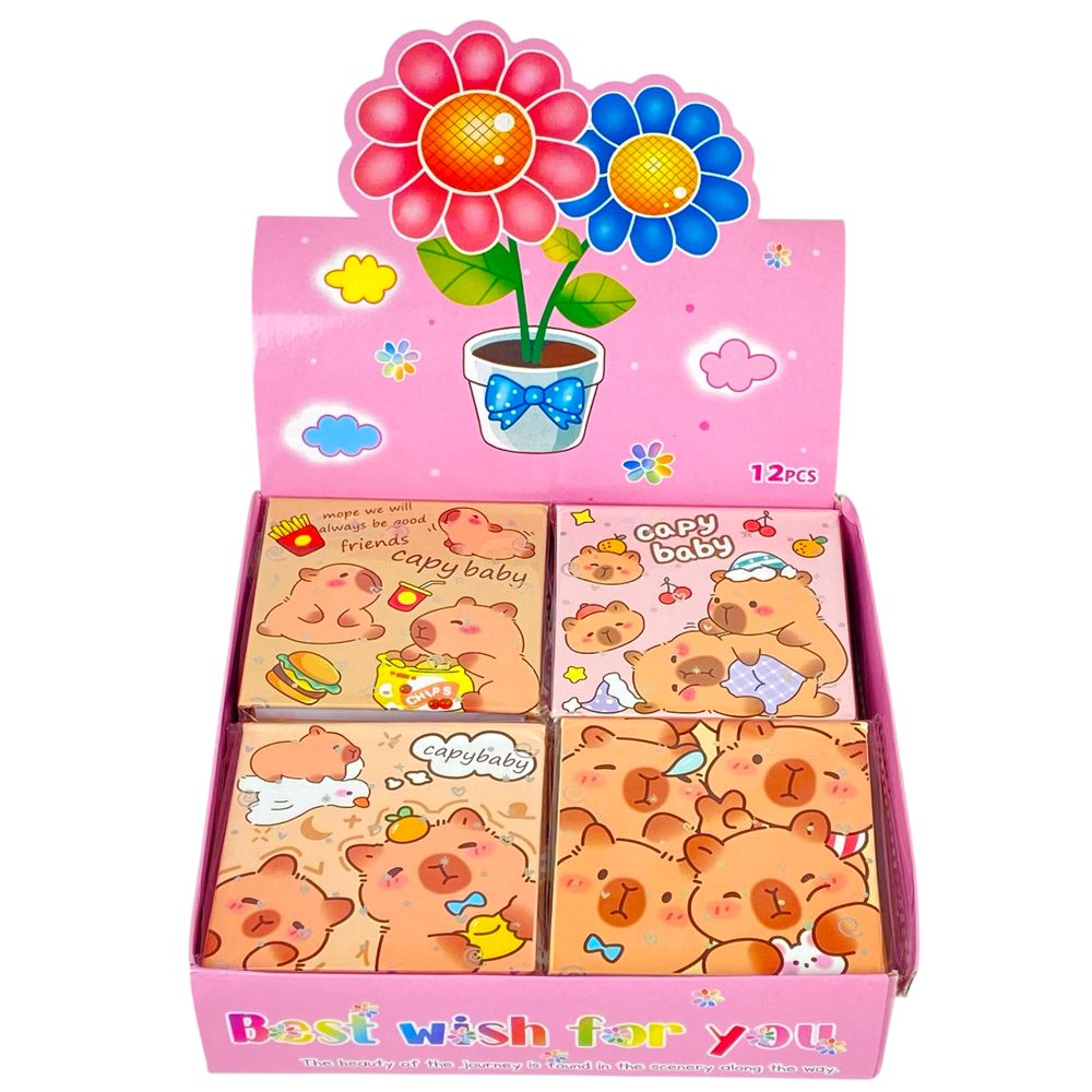 Блокнот 70 листов "Капибара" 8 х 8см, 4 дизайна (BT-042 / BT-A003)