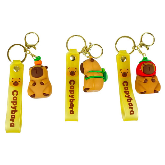 Брелок игрушка для ключей на рюкзак или сумку Капибара  - (микс) (KT-7)