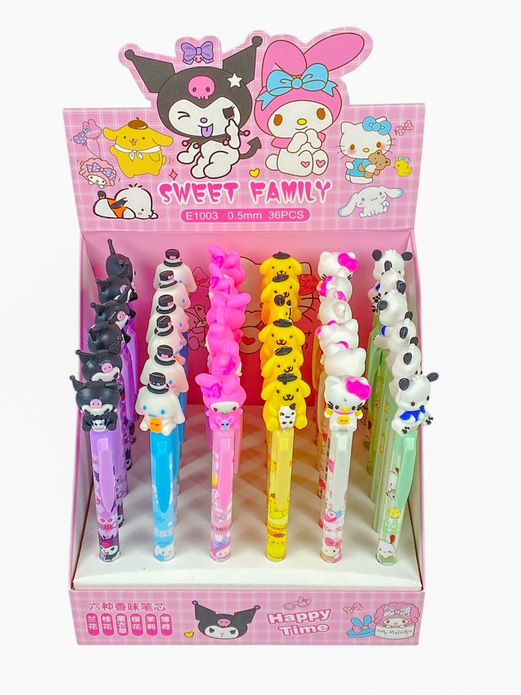 Ручка гелевая "Sweet family" 0,5мм  синяя (008AE)