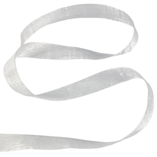 Лента с органзы белая 2,0 см х  50 ярдов Белый Marill (D02020-1001)