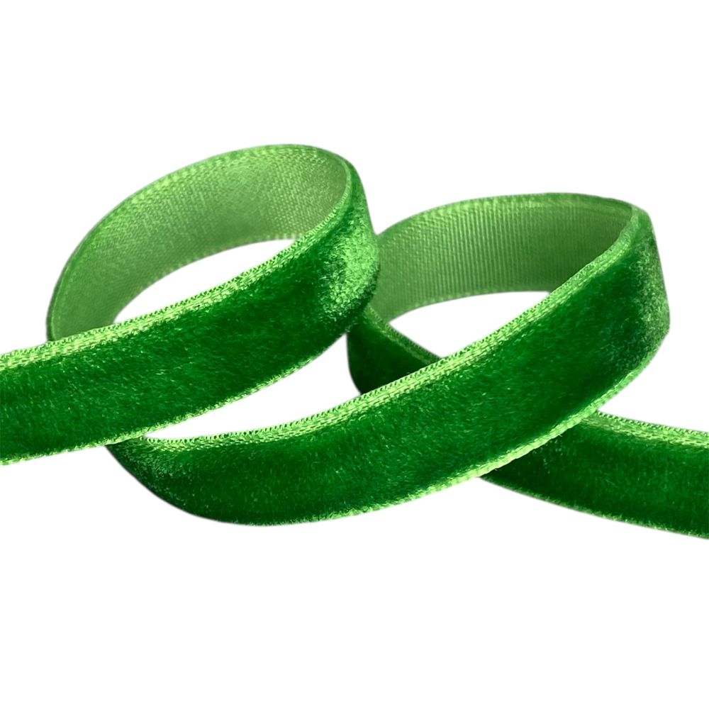 Бархатная лента  1,0 см х 50 ярдов Зеленый Marill (D00910- C 27)