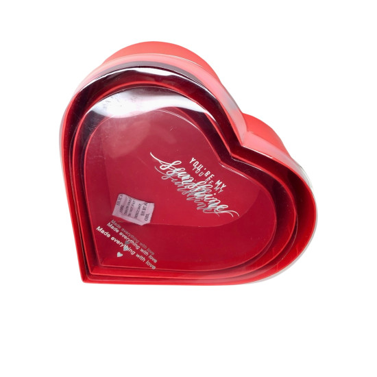 Набір коробок 3 шт з прозорими кришками Червоний Unison (105346)