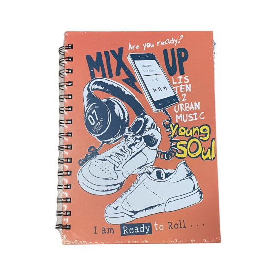 Тетрадь А5 на спирали, 80 листов 80г/м2 клетка, "Подростковая" (1813-10)