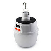 LED лампа 30Вт подвесная аккумуляторная с USB на солнечной батарее 2022, время работы до 3 часов (640031)