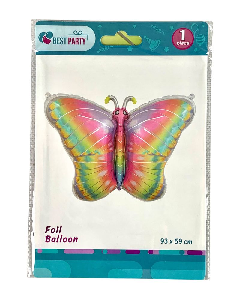 Шарик надувной фольгированный 93 х 59см Бабочка (BP10848)