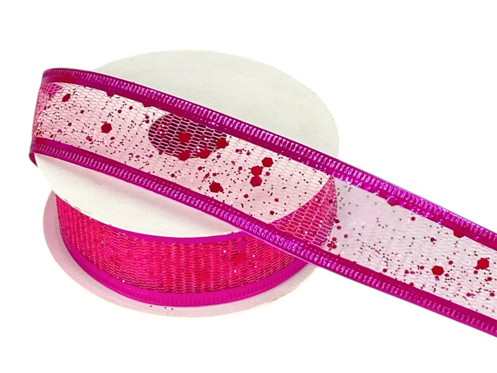 Лента декоративная "Блестки" 25мм х 3м (20-2509)