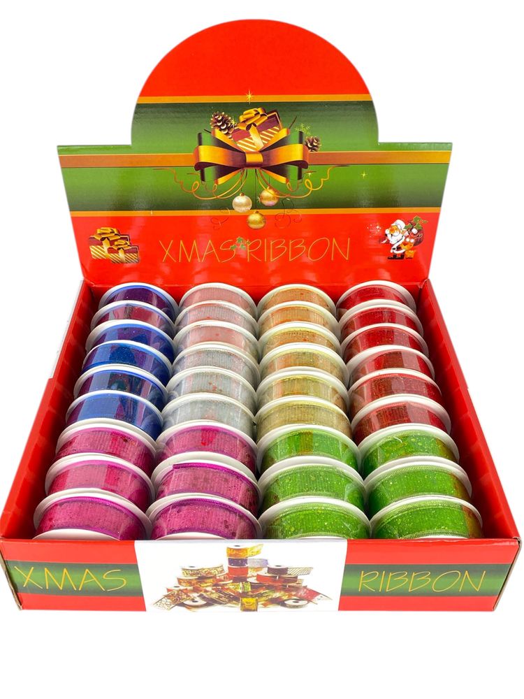 Лента декоративная "Блестки" 25мм х 3м (20-2509)