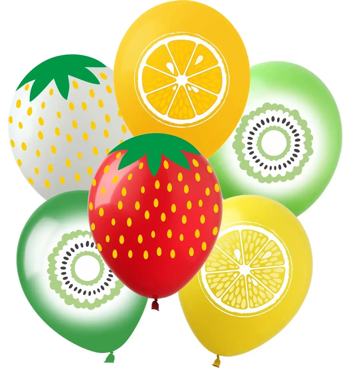 Шарики  латексные 12"(30сm) "Фрукты"  10шт Unison (822312)