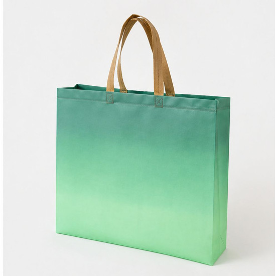 Сумка шопер пластикова 42 х 32 х 10см (63-1-9-green)