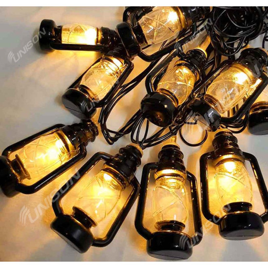 Фігурки  20 LED, "ЛІХТАРИК-2". 7м+ перехідник,  теплий білий (1698-155)