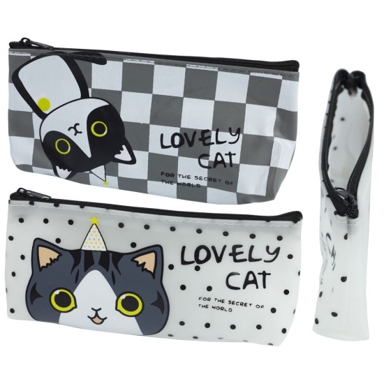 Пенал силікон. "Lovely cat" 19,5*10*3см, mix4 Unison (P3661)