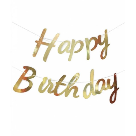 Гирлянда "Happy birthday" , золото Unison (871071)