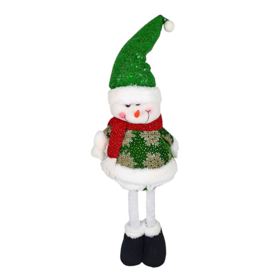 Игрушка мягкая с выдвижными ножками 45-65см "Снеговик" (621-08 Snowman)