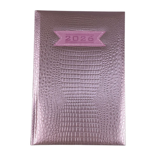 Ежедневник датированный линия "Кожа крокодила" А5, 168 страниц (110025DL lilac)