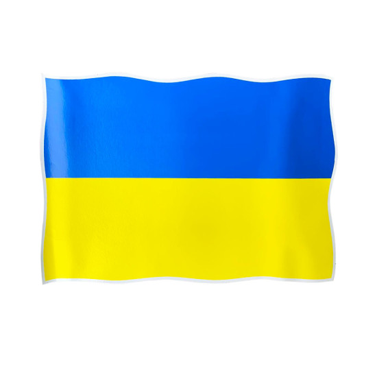 Наклейка "Флаг Украины" 35 х 25см Желто-синий Unison (783394/783311)