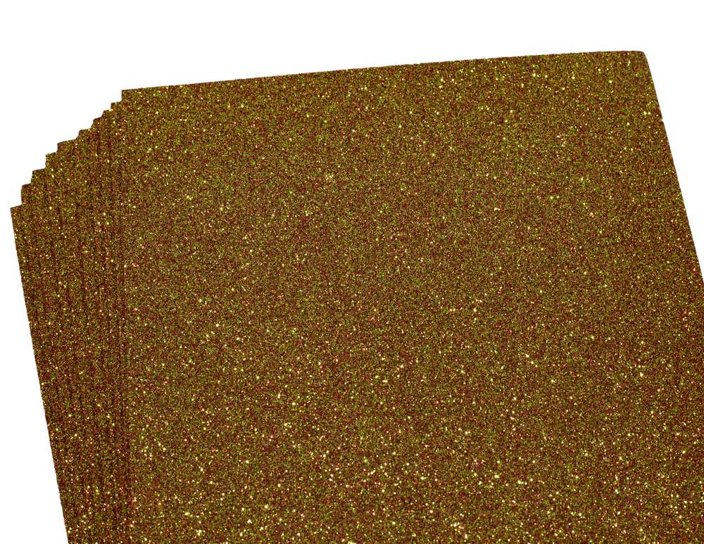 Фоамиран 1.7мм "Хамелеон золото"  Glitter HQ A4 (21X29.7CM) 10листов, 17FA4-053 (17FA4-053)