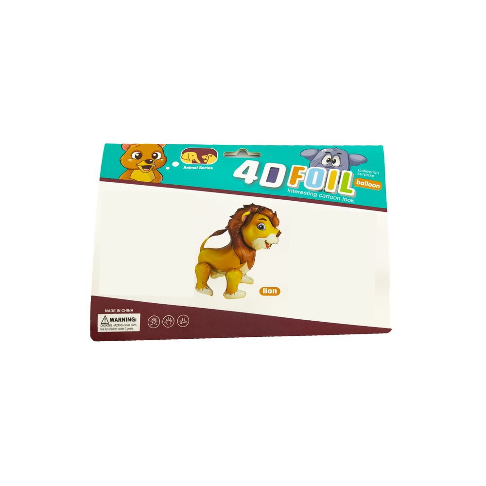 Шарик фольгированный 3D фигурный Лев 54 х 62см Коричневый Без бренда (YY-F0930)