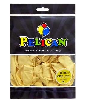 Шарики Pelican латексные 10" (25cm) винтажный ретро кремовый, 50шт Бежевый Pelican (810072)
