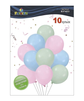 Набор из 10 латексных шариков "Нежный закат солнца" макарун, Pelican (837423)