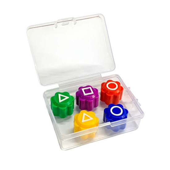 Настольная игра Гонги Игра кальмара кубики 7 х  5см (футляр), кубики Ø1,8см, h-1,7см (Gs-4)