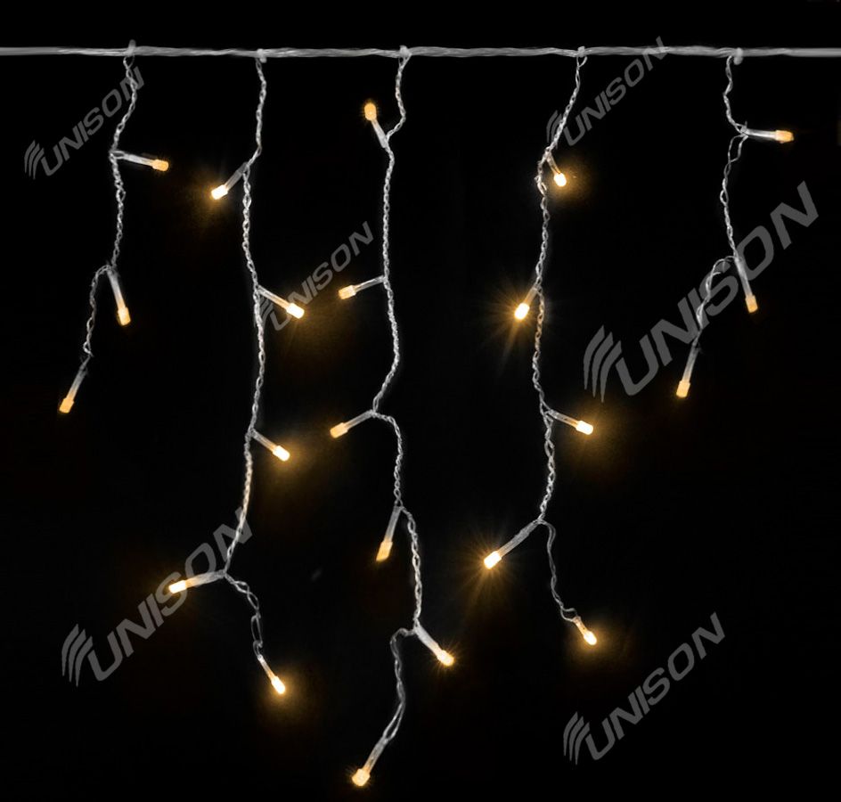Бахрома 80 LED 2м * 0.5м, белый теплый (1502-07)