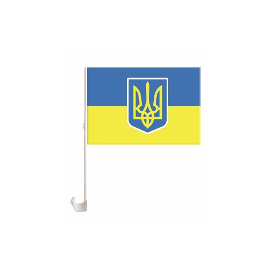 Флаг на боковое стекло авто 30 х 45см Желто-синий Unison (781011)